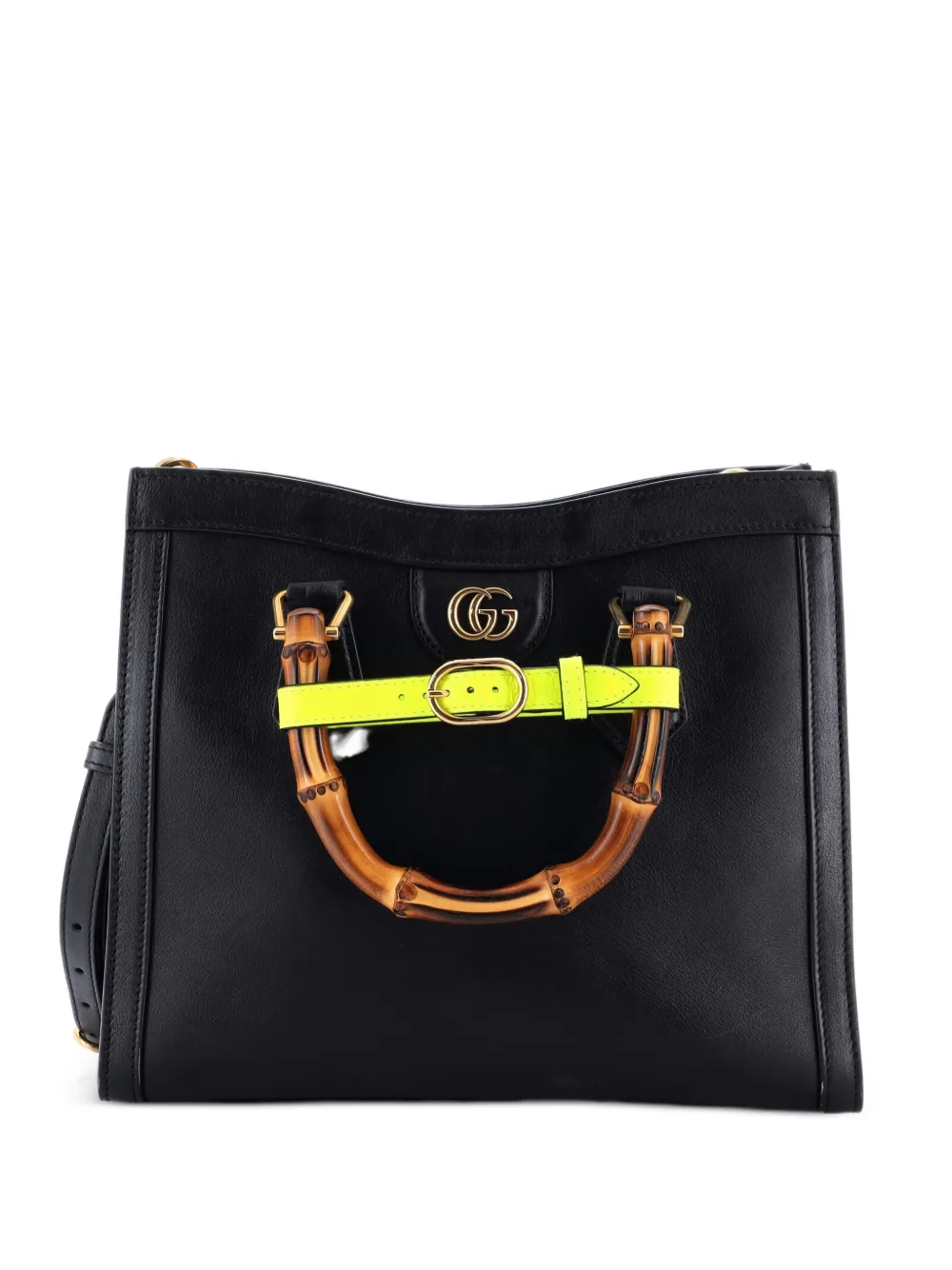 Gucci Pre-Owned Diana NM Bamboo Handle Leather Small tote bag - Nero