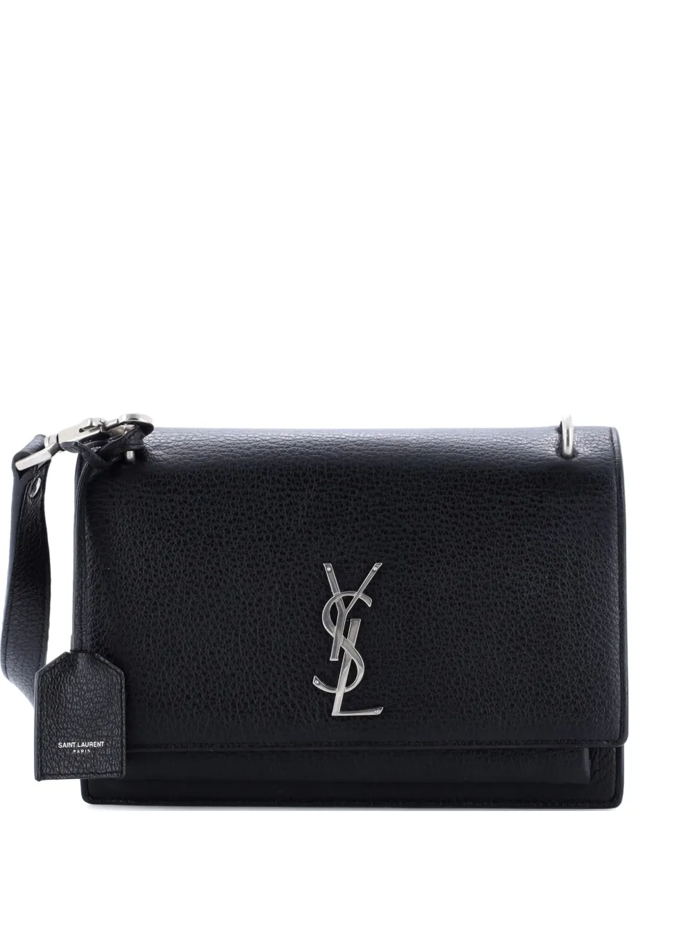 Saint Laurent Pre-Owned Sunset Satchel Leather Medium crossbody bag - Nero