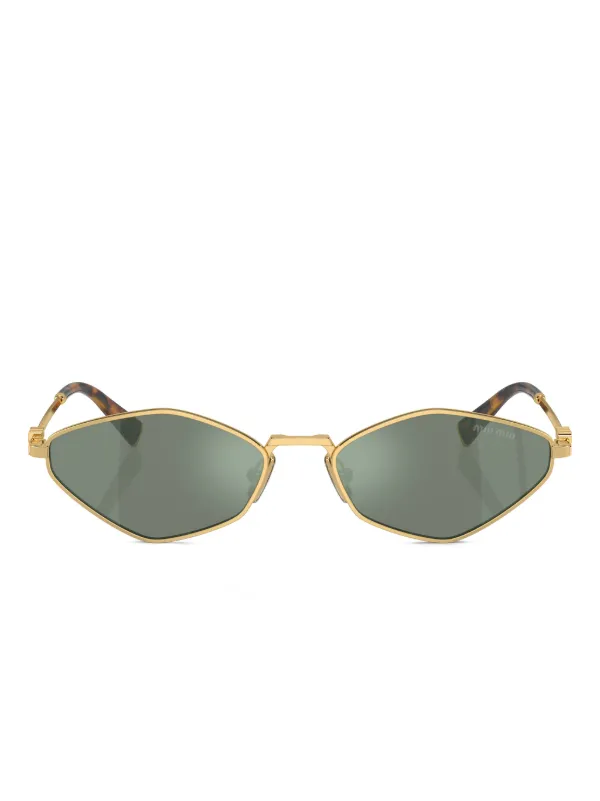 Miu Miu Eyewear ジオメトリック サングラス | ゴールドトーン