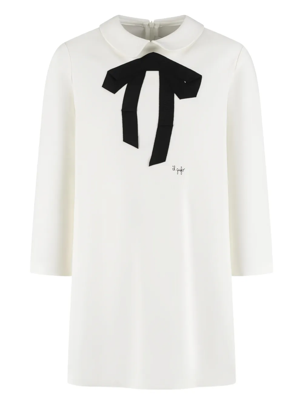 Il Gufo bow-appliqué dress - White