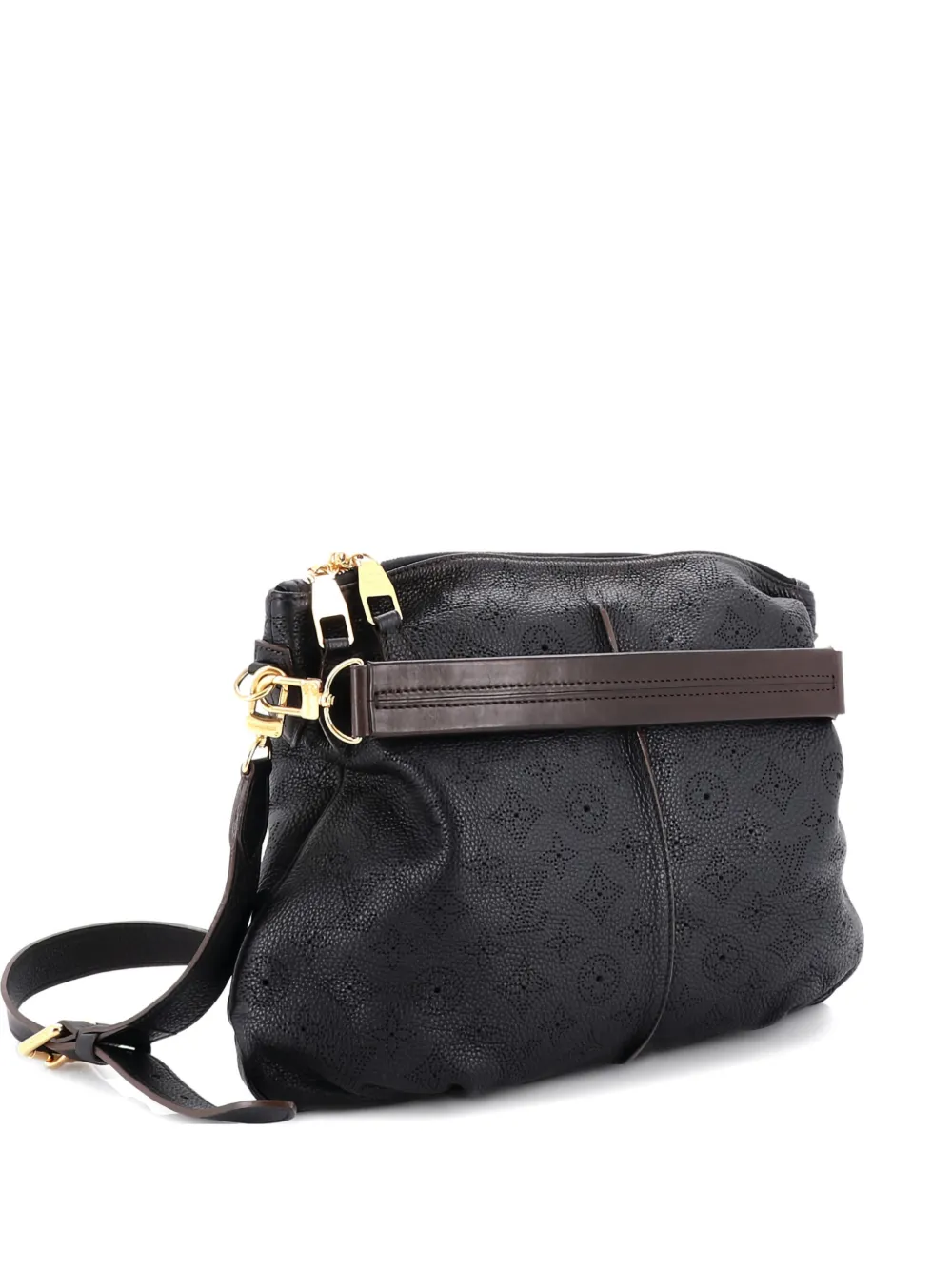 Louis Vuitton Pre-Owned Selene Handbag Mahina Leather PM hobo bag - Nero