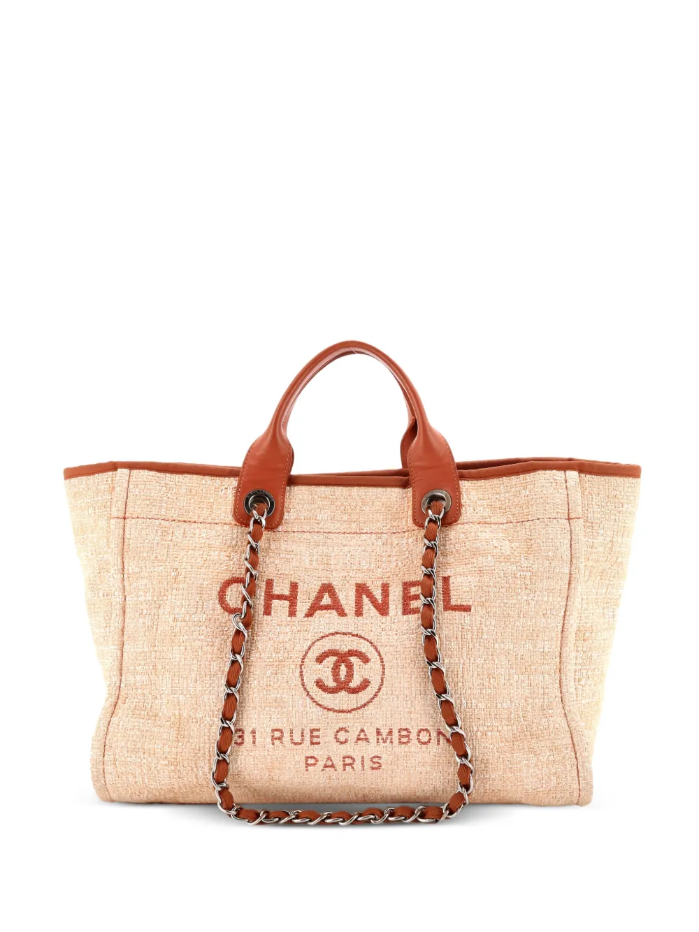 CHANEL Pre-Owned Deauville Raffia Medium tote bag - Toni neutri