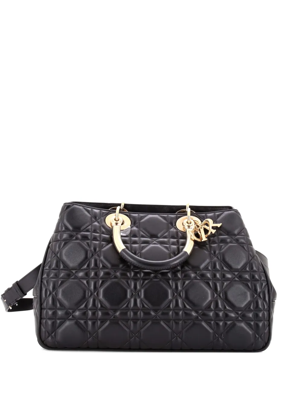 Christian Dior Pre-Owned Lady 95.22 Bag Cannage Embossed Leather Large tote bag - Nero