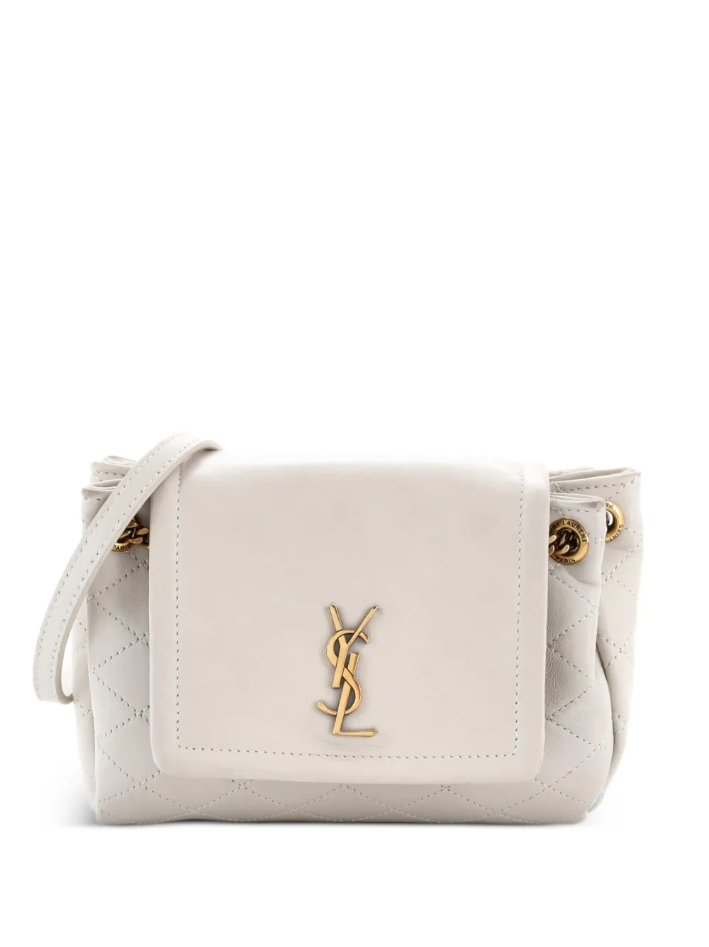 Saint Laurent Pre-Owned Nolita Satchel Quilted Leather Mini crossbody bag - Toni neutri