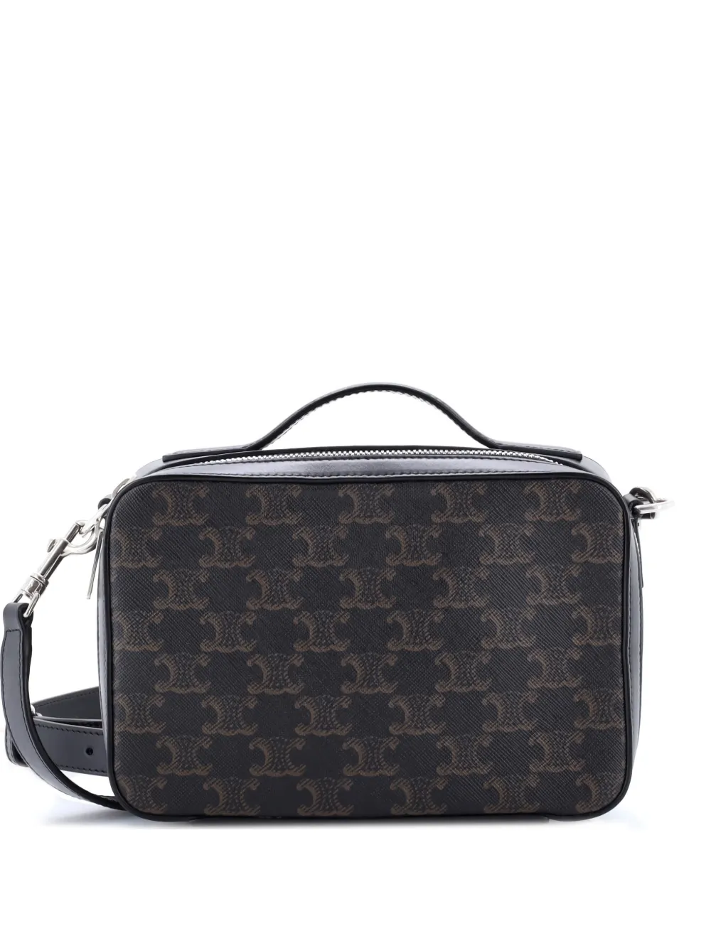 Celine Pre-Owned Messenger Box Bag Triomphe Coated Canvas crossbody bag - Nero