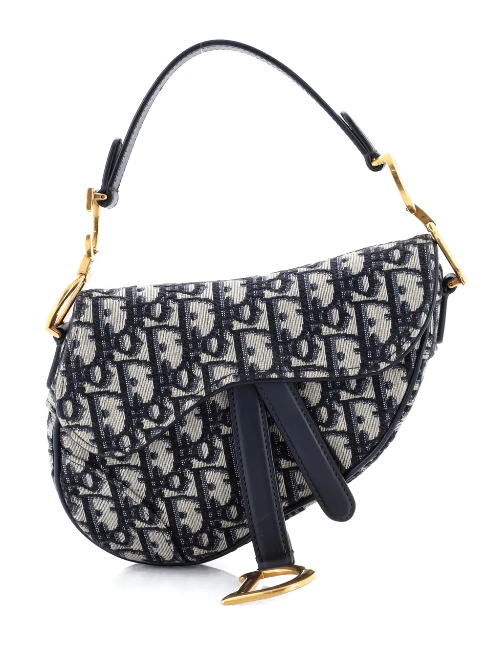 Christian Dior Pre-Owned Saddle Handbag Oblique Canvas Mini shoulder bag - Blau