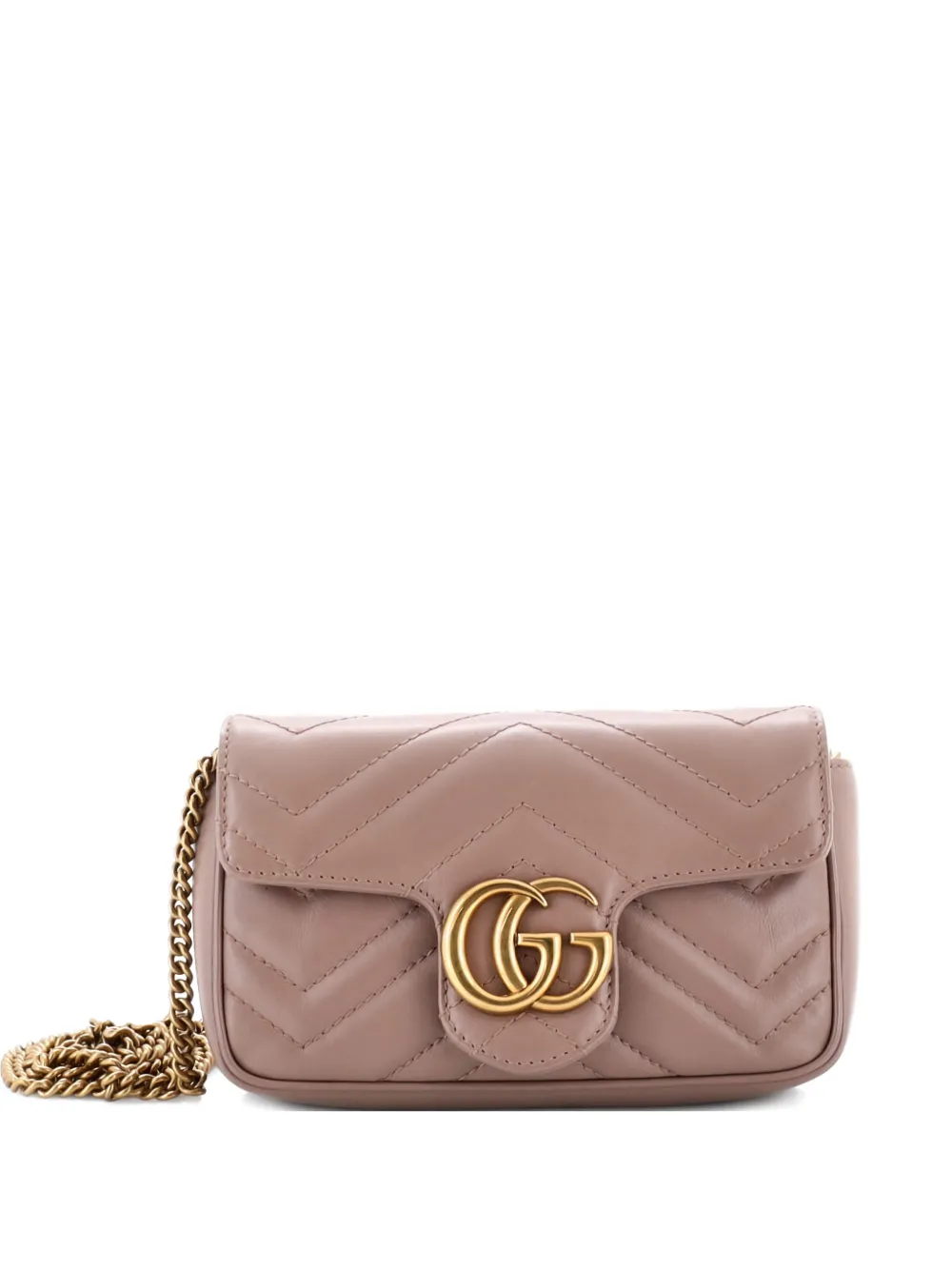 Gucci Pre-Owned GG Marmont Flap Bag Matelasse Leather Super Mini crossbody bag - Toni neutri