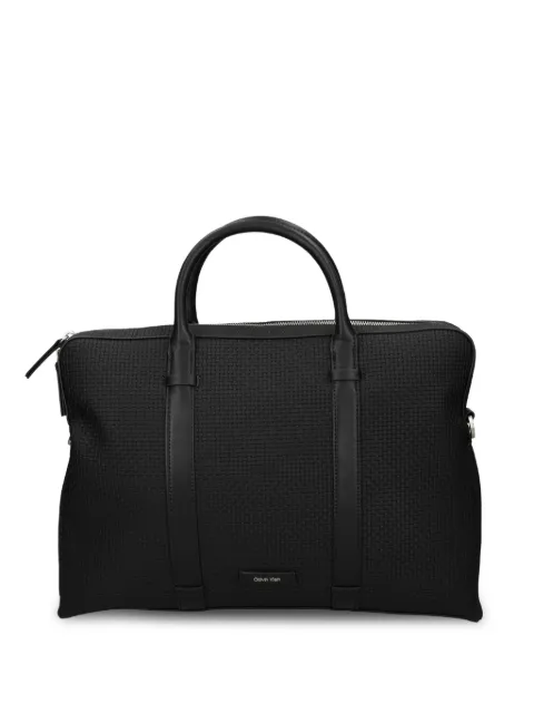Calvin Klein woven zip messenger bag
