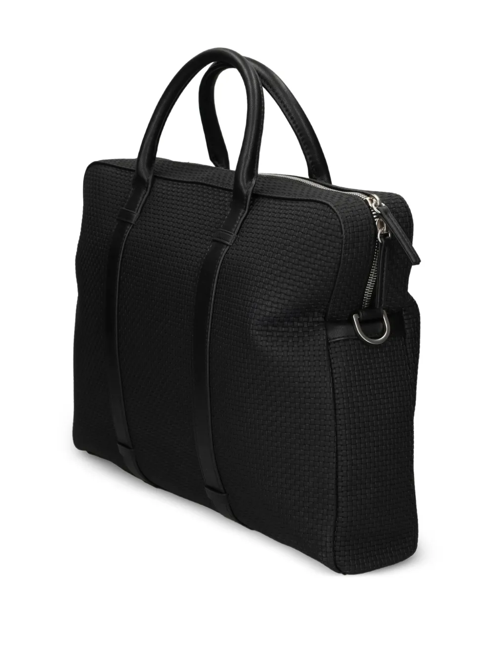  Calvin Klein Woven Zip Messenger Bag - Black 