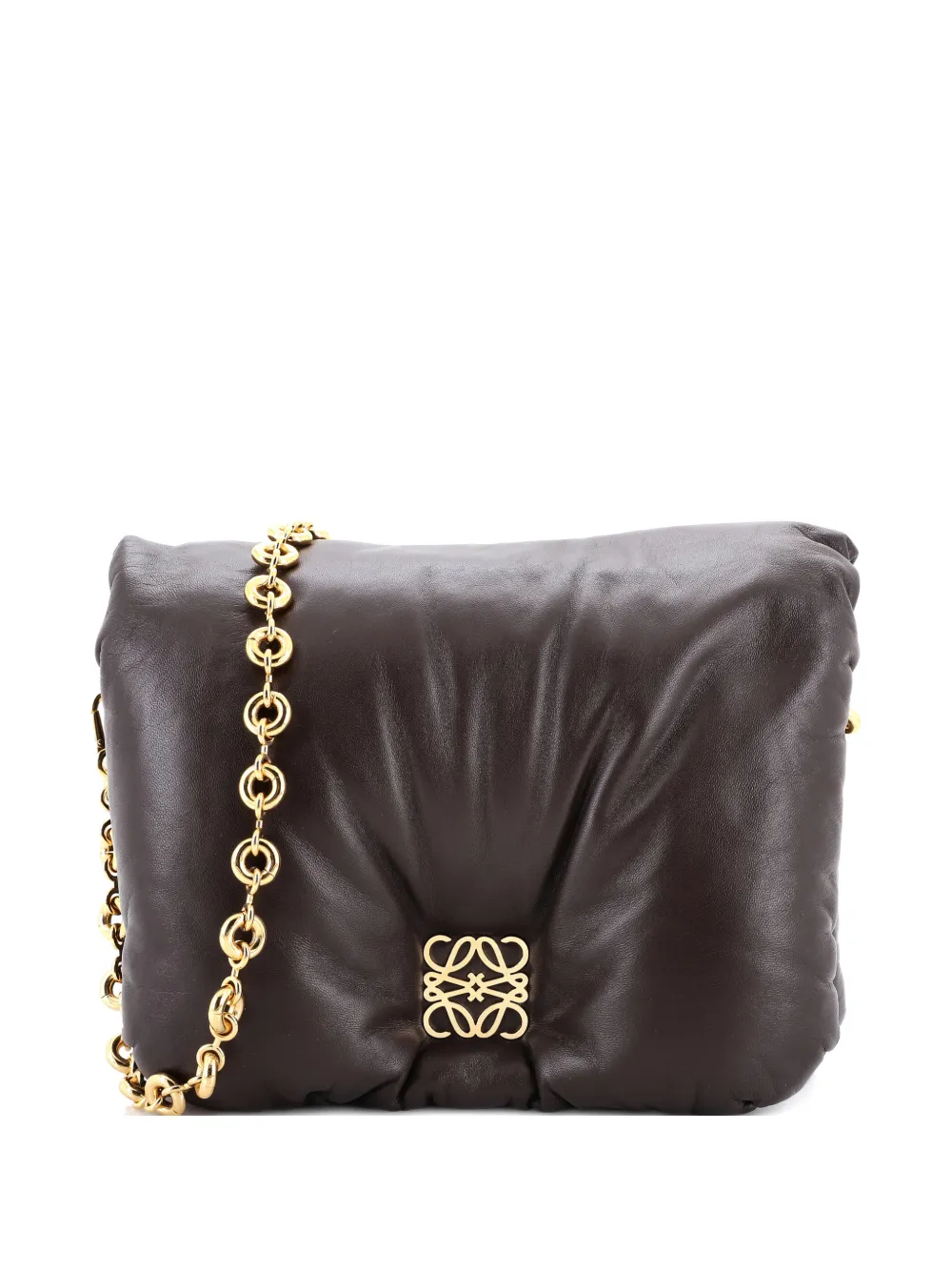 Loewe Pre-Owned Goya Puffer Bag Leather Medium shoulder bag - Marrone