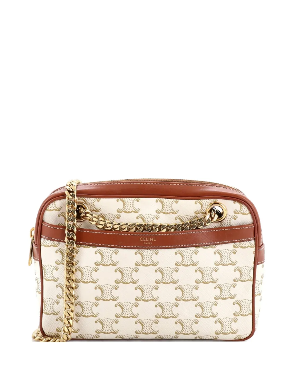 Celine Pre-Owned Borsa a spalla Patapans Triomphe piccola - Marrone