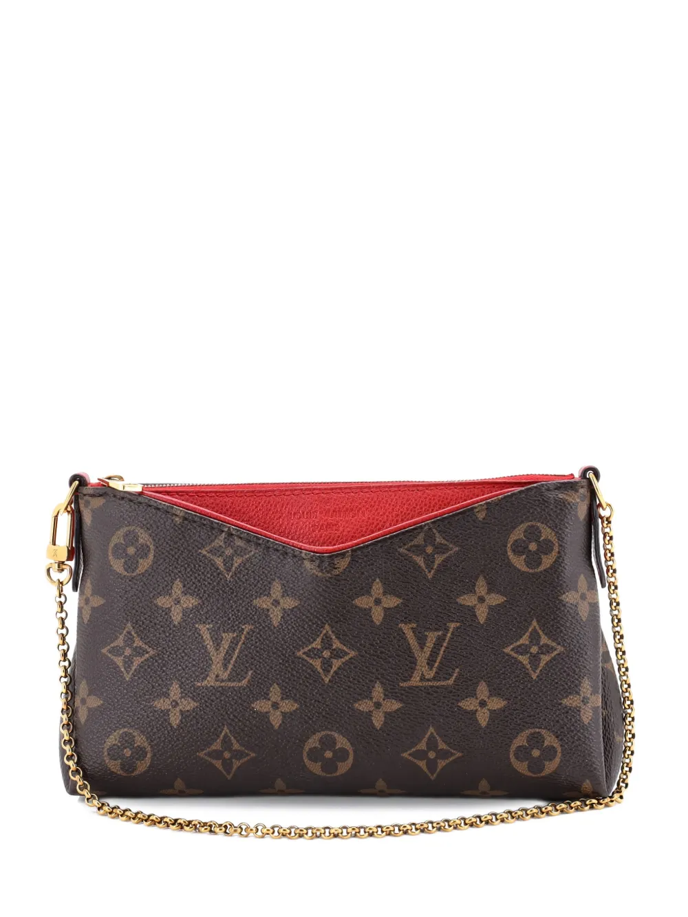 Louis Vuitton Pre-Owned Pallas Monogram Canvas with Leather clutch bag | Brown | Image 1