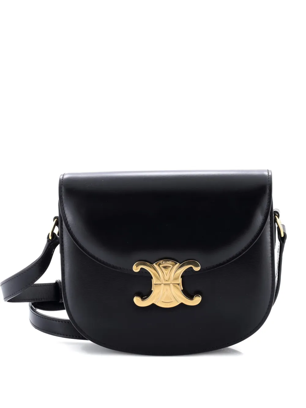 Celine Pre-Owned Triomphe Besace Clea Flap Bag Leather shoulder bag - Nero