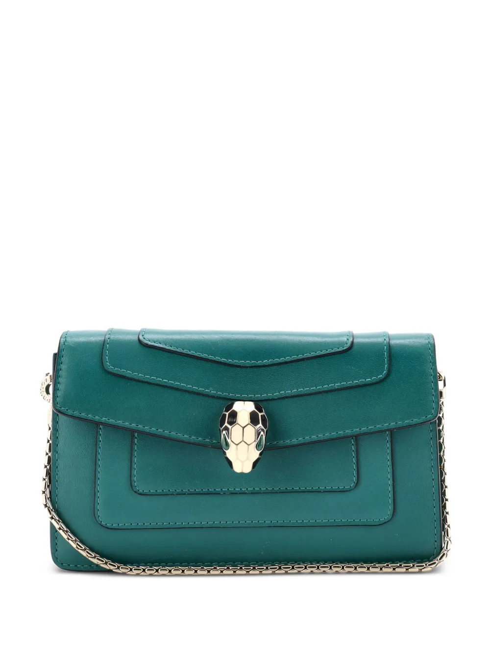 Bvlgari Pre-Owned Clutch Serpenti Forever mini in pelle - Verde