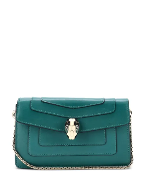 Bvlgari Pre-Owned Serpenti Forever Chain Leather Mini clutch bag