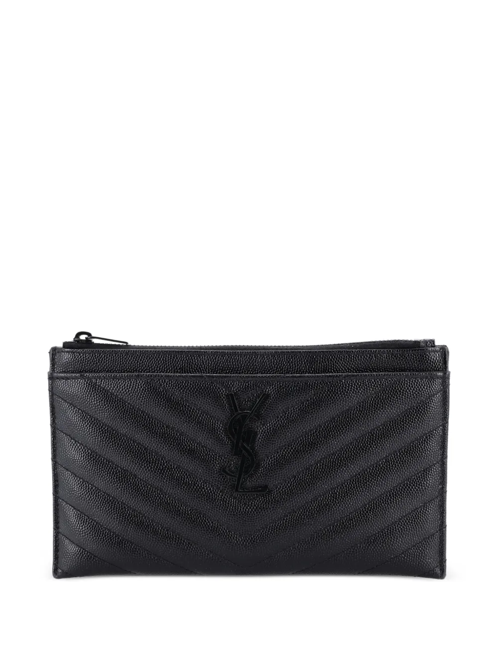 Saint Laurent Pre-Owned pochette zippée médium à motif monogrammé | noir | Image 1