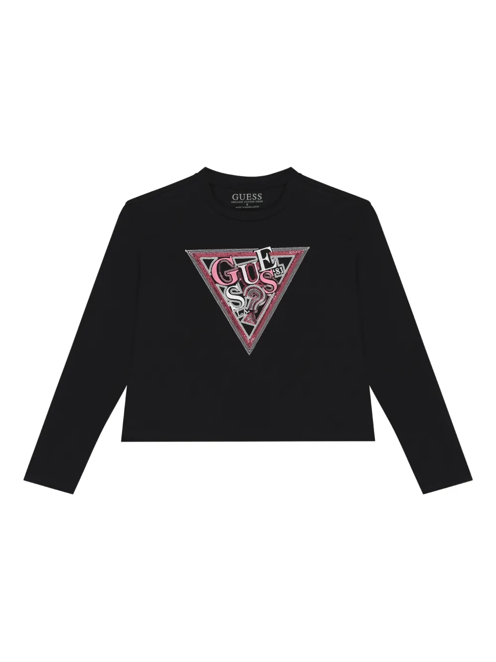 guess kids logo long-sleeve T-shirt - Nero