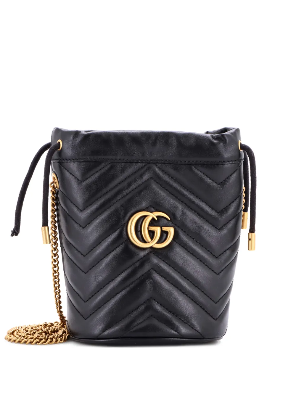 Gucci Pre-Owned GG Marmont Matelasse Leather Mini bucket bag - Nero