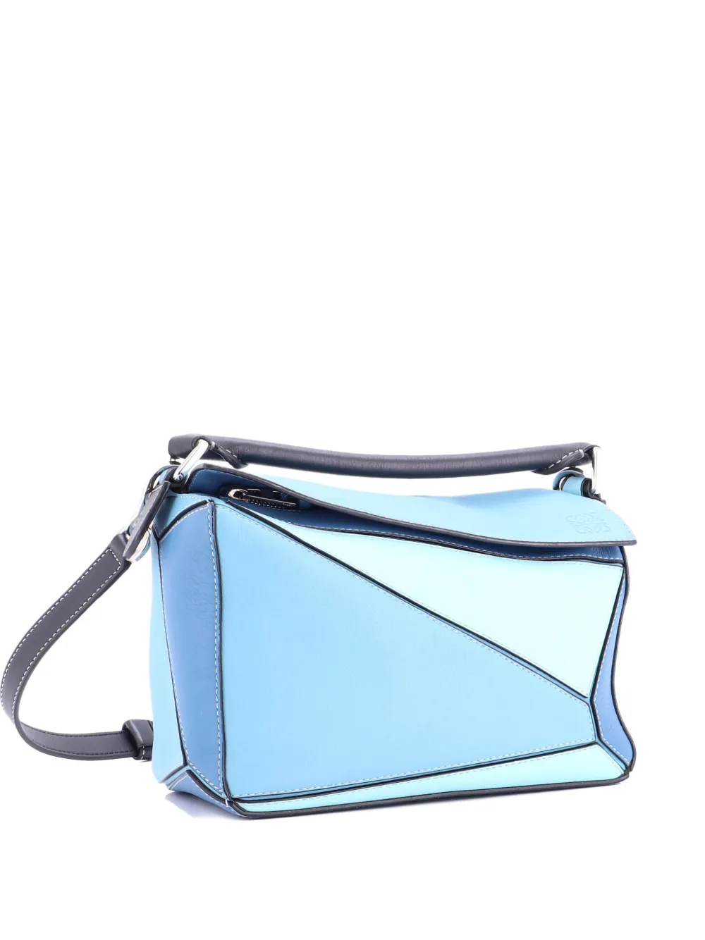Loewe Pre-Owned Puzzle Bag Leather Small satchel | Blue | Image 1