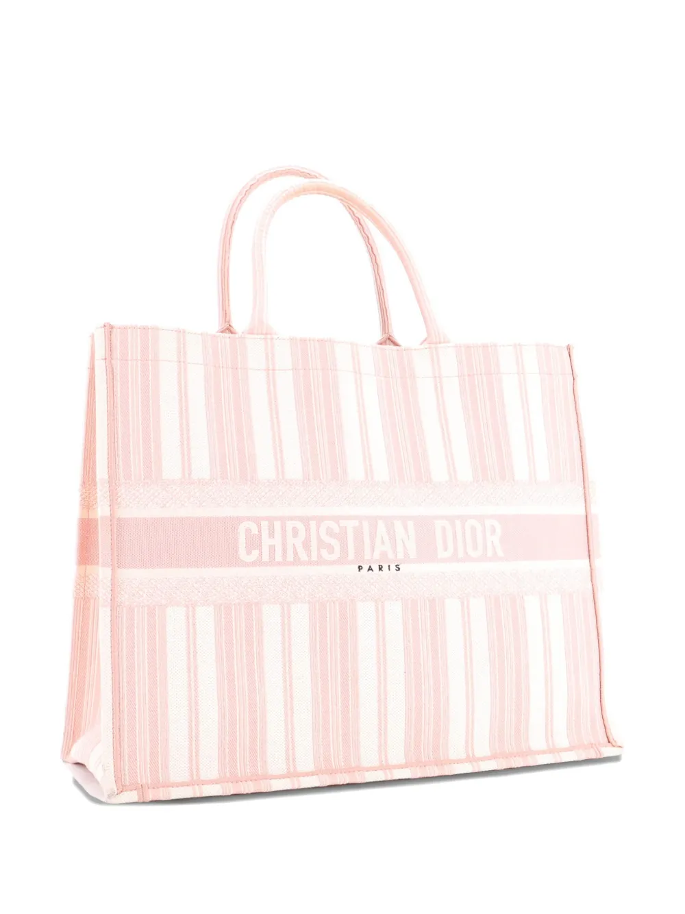 Christian Dior Pre-Owned Book Embroidered Canvas Large tote bag | Pink | Image 1