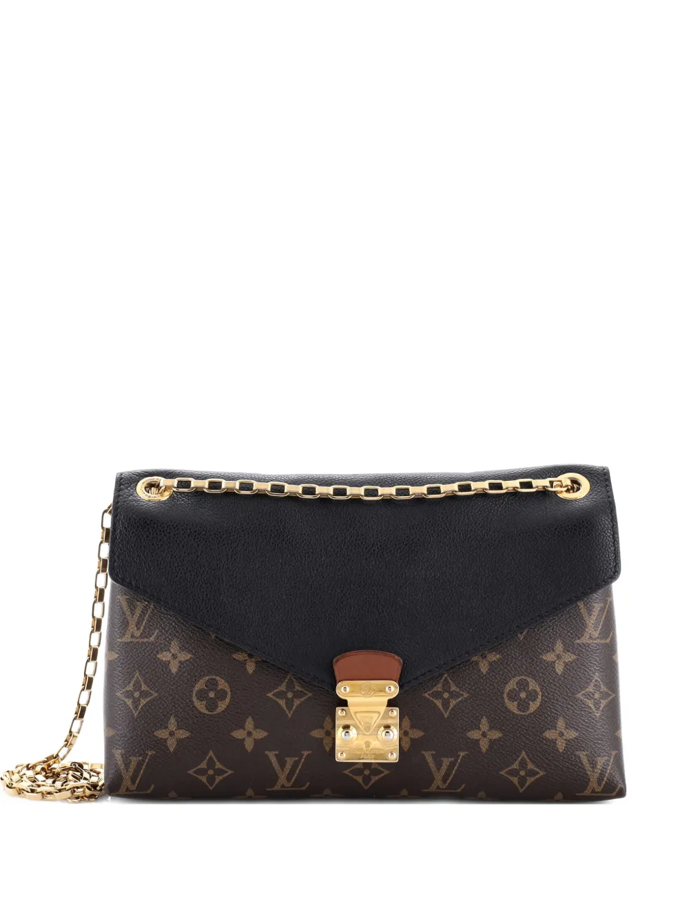 Louis Vuitton Pre-Owned Pallas Chain Monogram Canvas and Calfskin shoulder bag - Nero