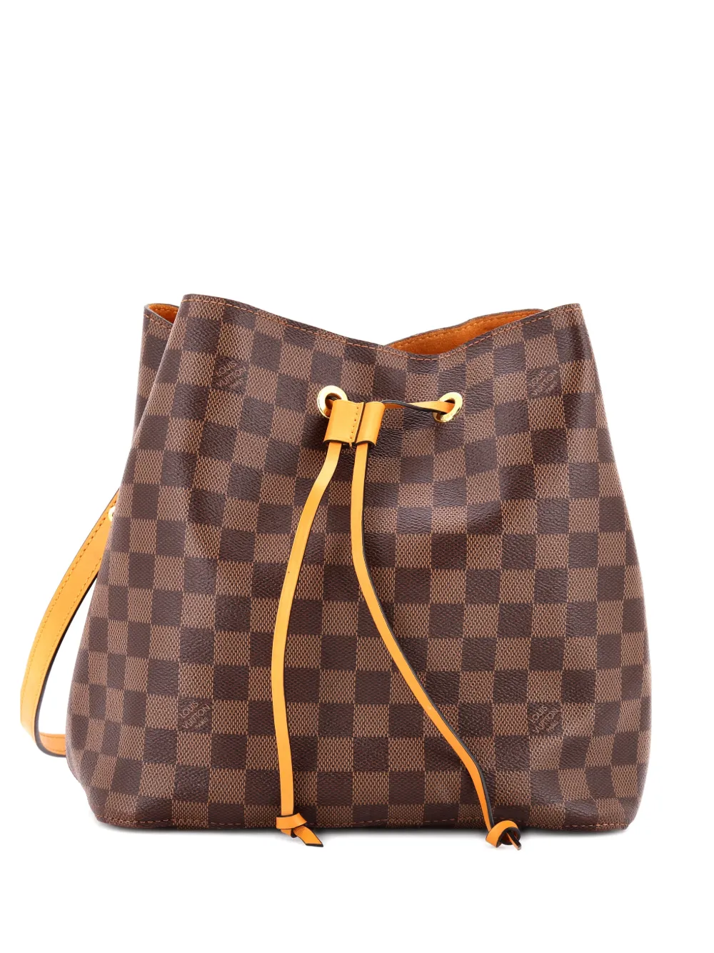 Louis Vuitton Pre-Owned NeoNoe Handbag Damier with Leather MM bucket bag - Marrone