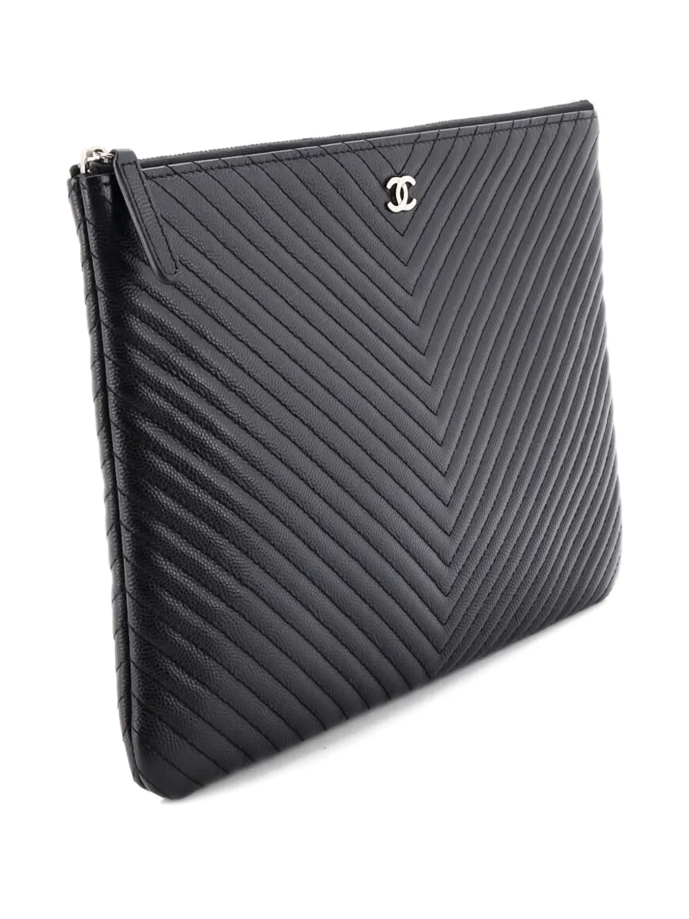 CHANEL Pre-Owned O Case Chevron Caviar Medium clutch bag | Estilos de archivo | Image 2