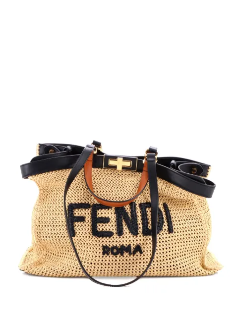 Fendi Pre-Owned Peekaboo X- Raffia Medium tote bag