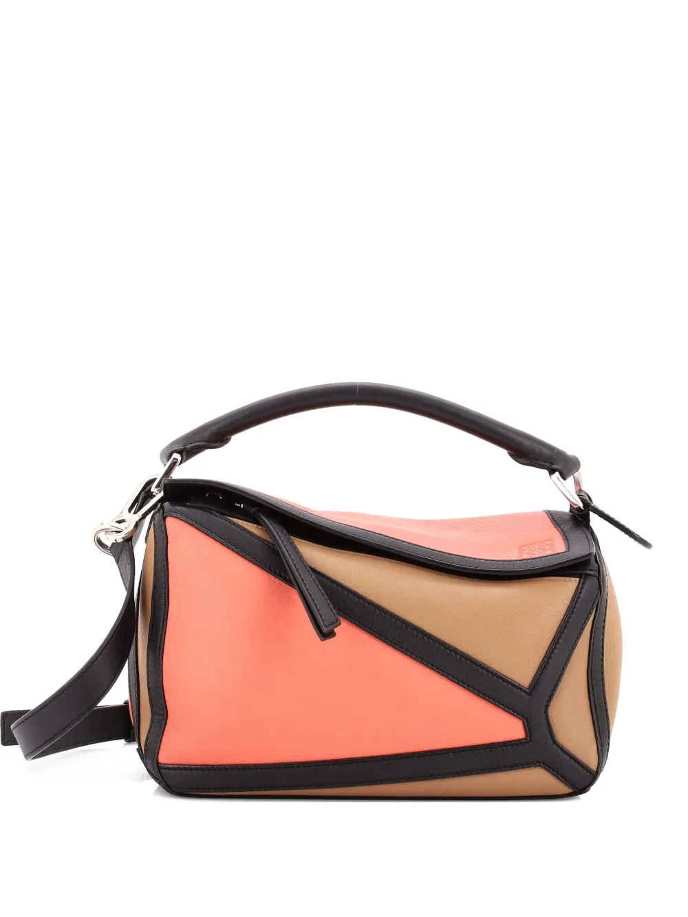 Loewe Pre-Owned Puzzle Bag Leather Small satchel - Marrone