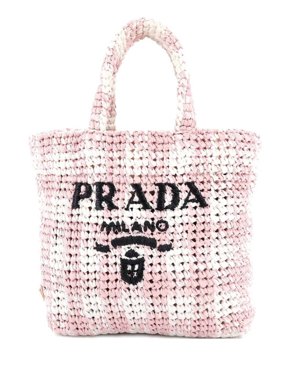 Prada Pre-Owned Logo Raffia Small tote bag - Multicolore