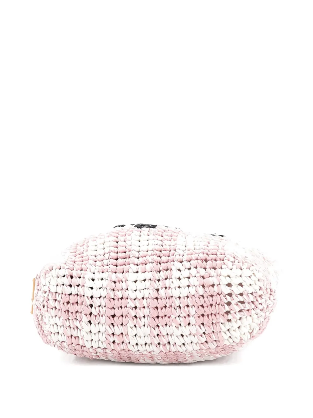 Logo Raffia Small Tote Bag