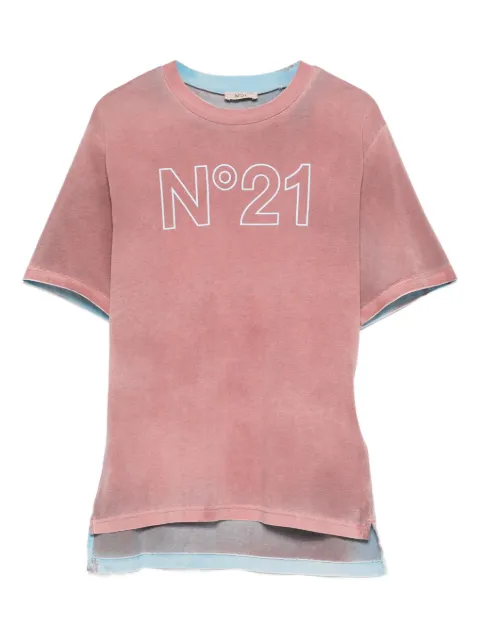 Nº21 Kids camiseta con logo estampado