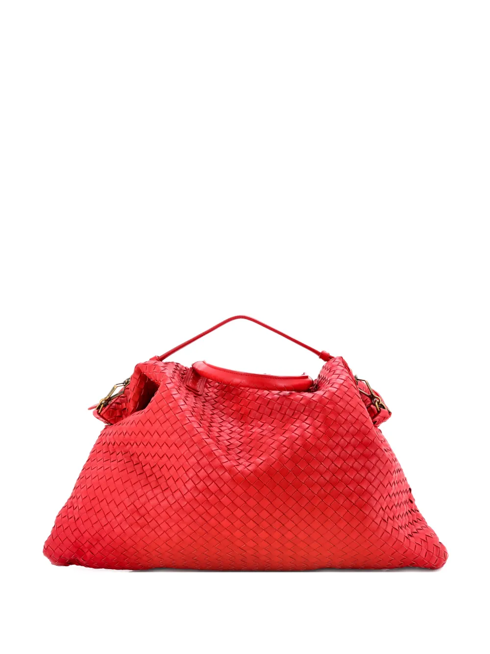 Bottega Veneta Pre-Owned Convertible Intrecciato Nappa Maxi satchel - Rosso