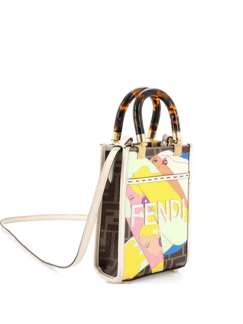 Fendi Pre-Owned Sunshine Shopper Printed Zucca Coated Canvas Mini tote bag
