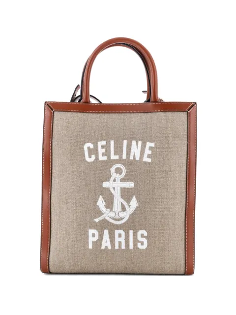 Celine Pre-Owned Vertical Cabas Printed Canvas and Leather Small tote bag