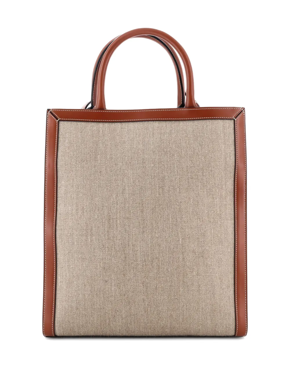 Celine Pre-Owned Vertical Cabas Printed Canvas and Leather Small tote bag | Pre-Owned | Image 2