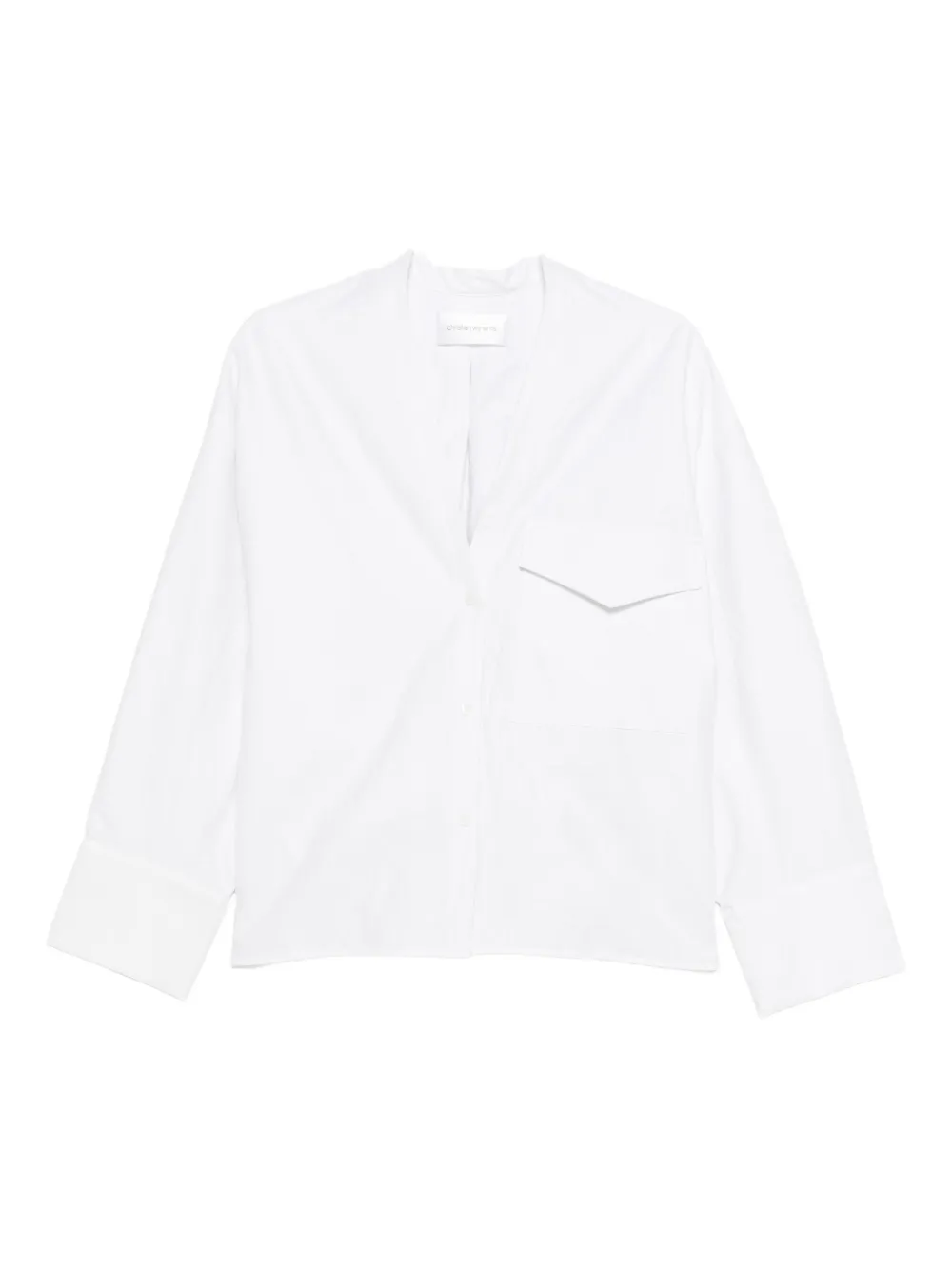 Christian Wijnants camisa con bolsillo y cuello en V | blanco | Image 1