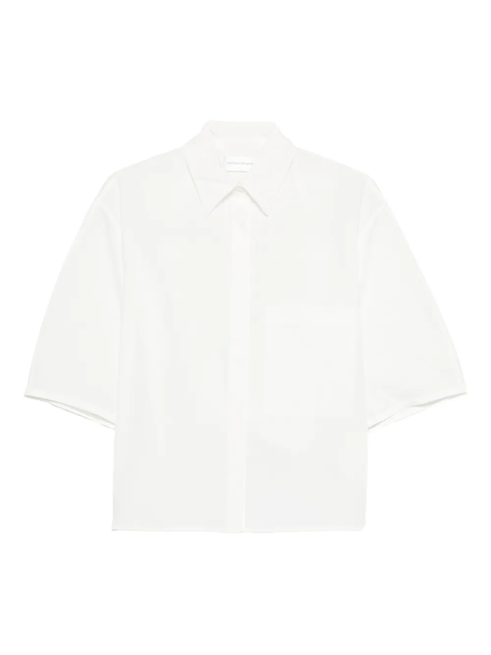 Christian Wijnants Camicia crop a maniche corte - Bianco