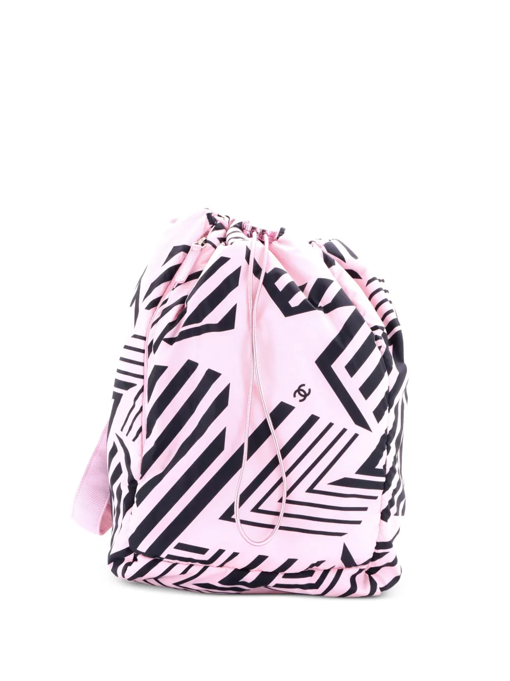 CHANEL Pre-Owned Coco Beach Printed Nylon backpack - Schwarz