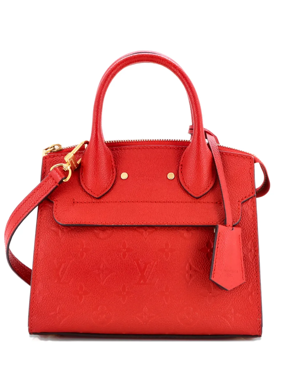 Louis Vuitton Pre-Owned Pont Neuf Handbag Monogram Empreinte Leather Mini satchel - Rosso