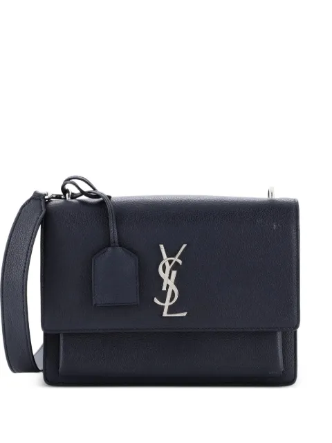 Saint Laurent Pre-Owned Sunset Satchel Leather Medium crossbody bag