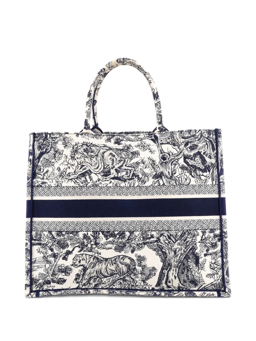 Christian Dior Pre-Owned Book Embroidered Canvas Large tote bag | Pre-Owned | Image 2