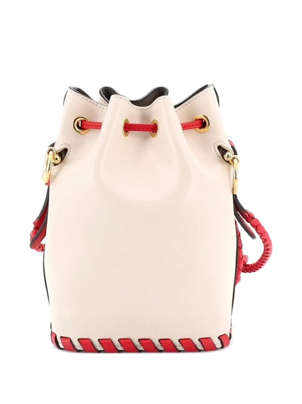 Mon Tresor Whipstitch Leather Mini Bucket Bag