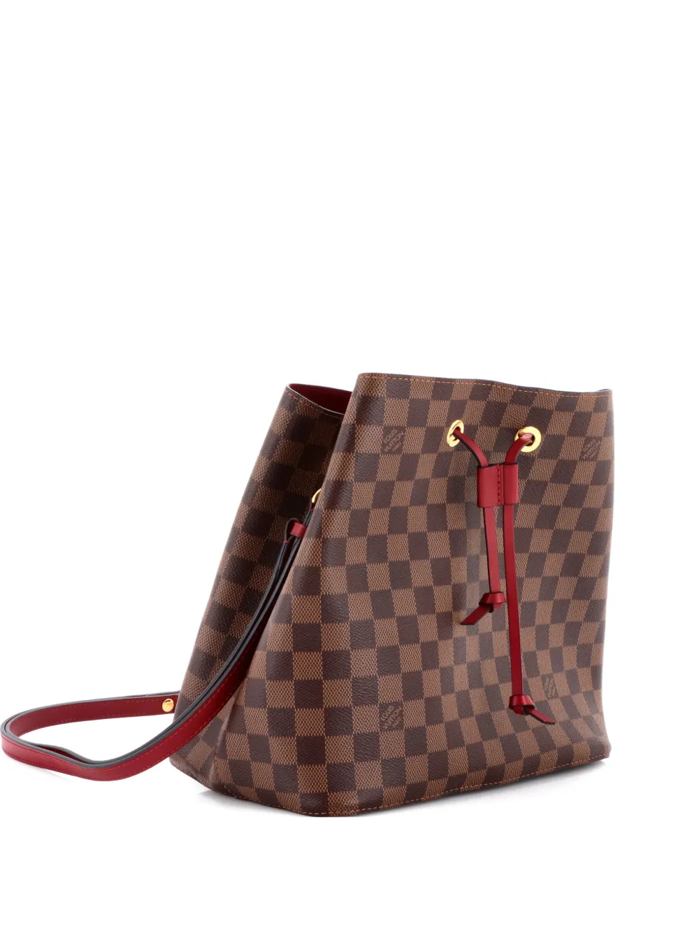 Louis Vuitton Pre-Owned NeoNoe Handbag Damier with Leather MM bucket bag - Marrone
