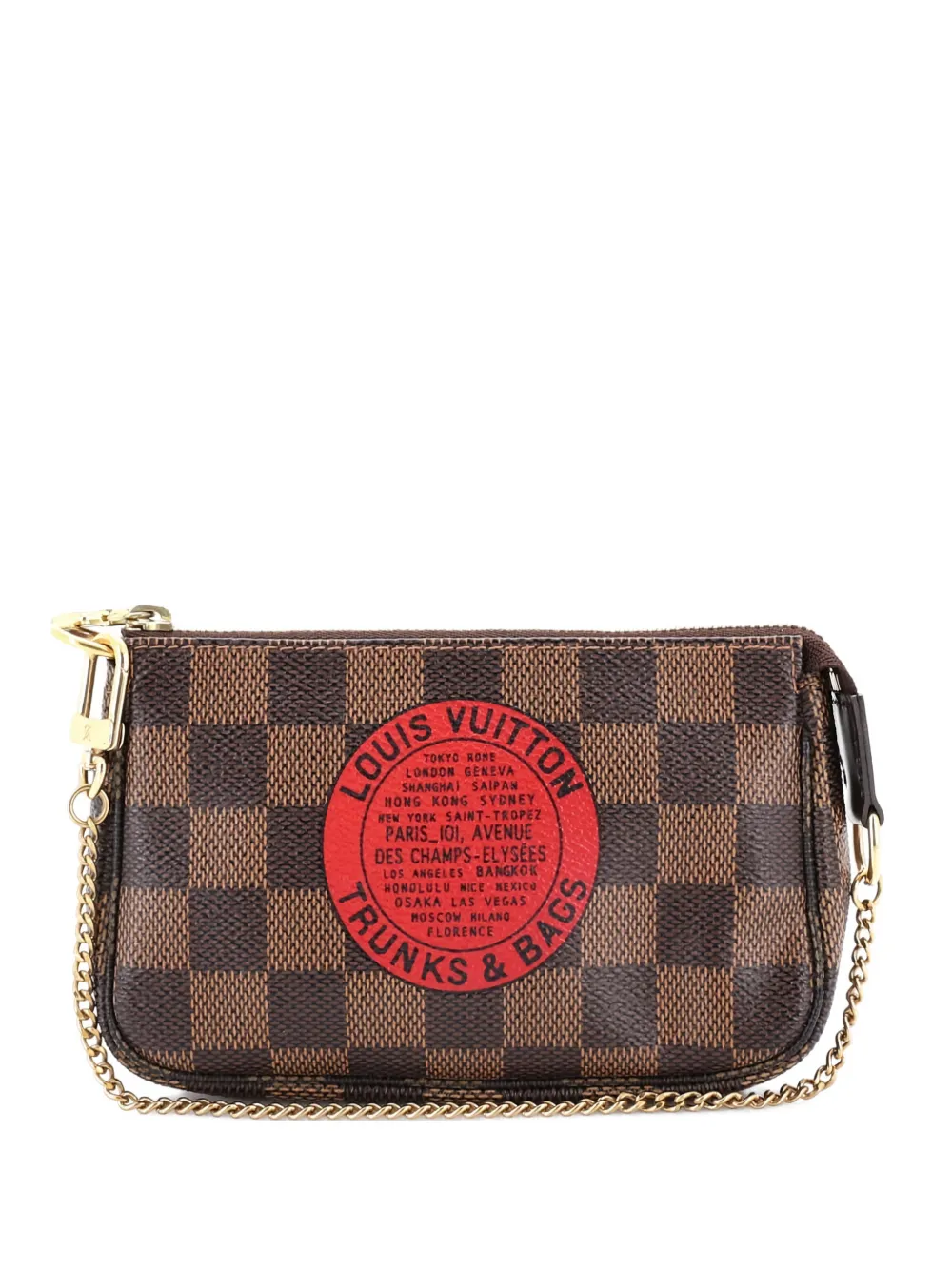 Louis Vuitton Pre-Owned Clutch Pochette Accessoires Limited Edition Damier Mini - Marrone