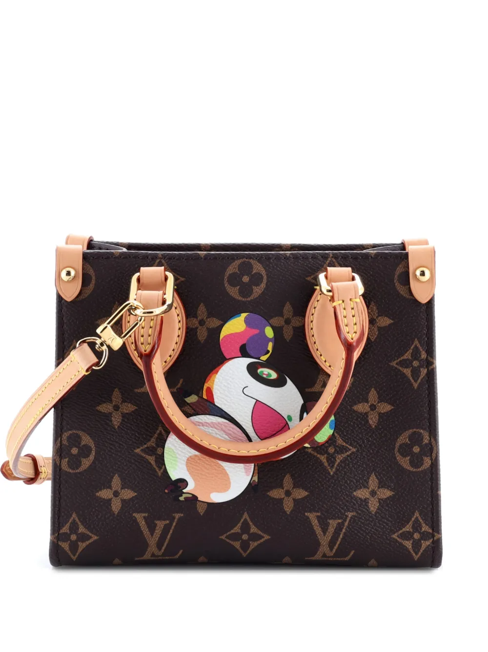 Louis Vuitton Pre-Owned x Takashi Murakami OnTheGo Tote Limited Edition Monogram Panda BB shoulder bag - Marrone