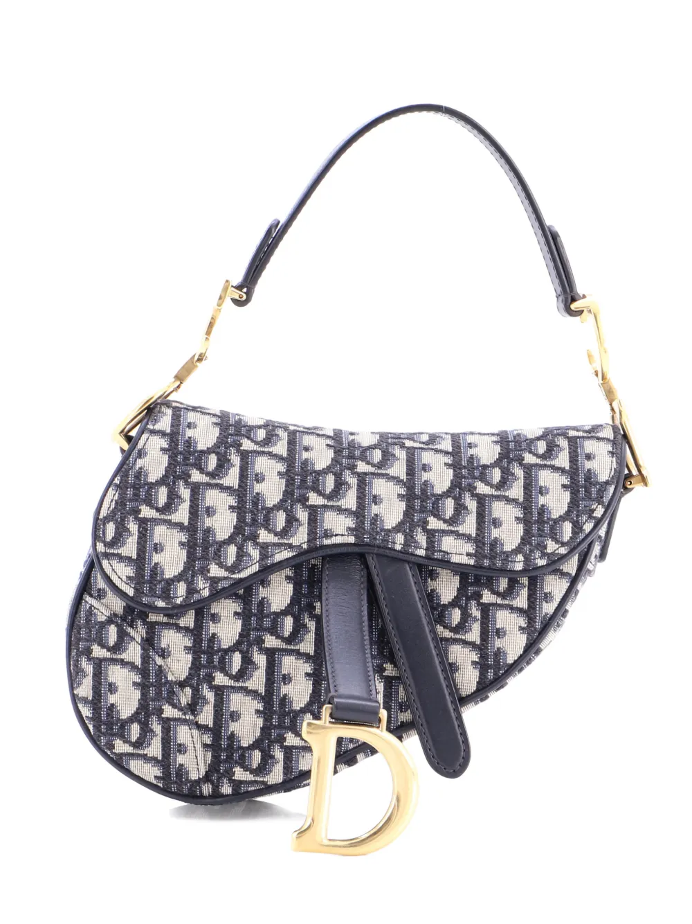 Christian Dior Pre-Owned Saddle Handbag Oblique Canvas Mini shoulder bag - Blu