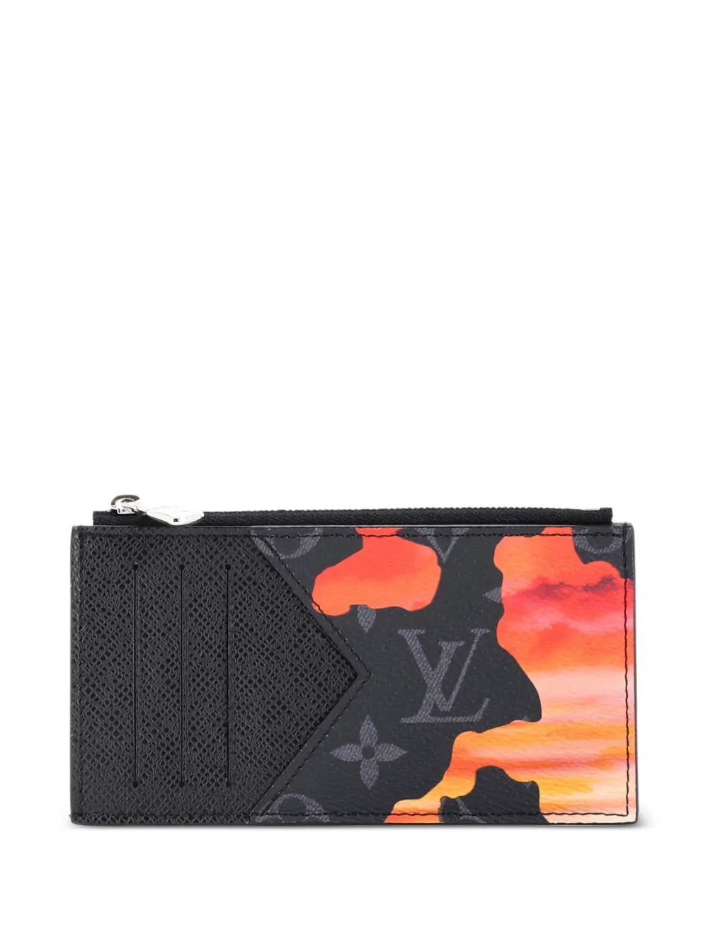 Louis Vuitton Pre-Owned Coin Sunrise Monogram Eclipse Canvas card holder - Nero