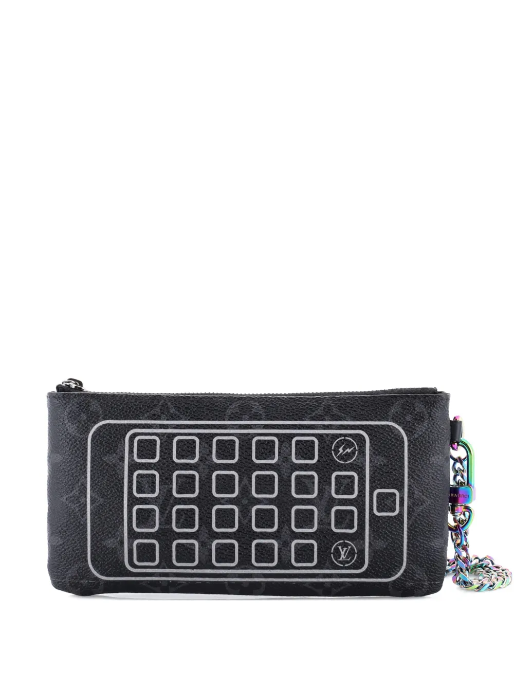 Louis Vuitton Pre-Owned iPhone Pouch Flash Fragment Monogram Eclipse Canvas clutch bag | negro | Image 1