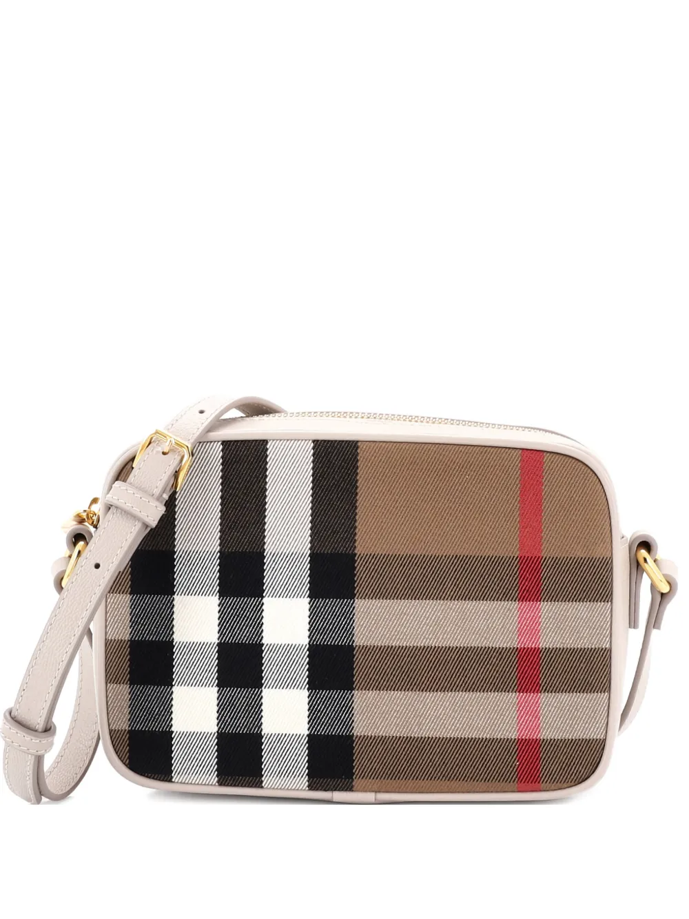 Burberry Pre-Owned Camera Vintage Check Canvas Small crossbody bag - Toni neutri